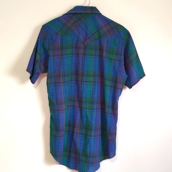 Saddlebrook Western Wear Western button up t-shirt white pearl snap button shirt - Picture 7 of 7